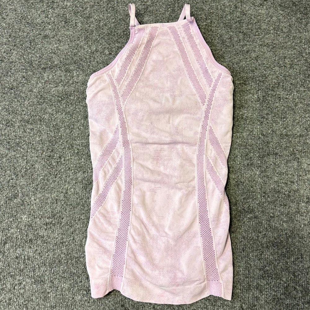 Athleta Tank Top Womens Size XS Purple Seamless Mesh Racerback Yoga Gym Shirt